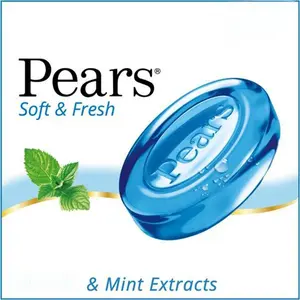 Pears Soft & Fresh Soap - 98% Pure Glycerin & Mint Extracts - 75 g (Pack of 3)