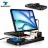 ELECDOV C12 4-in-1 Wireless Charging Station - Portable Folding Fast Charger with USB-A, USB-C Ports, Type C Charging for Smartphone, Mobile Device, Desktop Use, International Travel