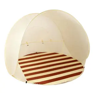 UV Protection Pop Up Beach Tent Portable Sunshade Canopy for Family Picnics Camping Fishing Lawn Easy Setup Heavy Duty Polyester Carry Bag Included See Video