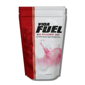 Vida Fuel Meal Replacement Shake Pure Whey Formula Natural Strawberry Flavor Protein Supplement