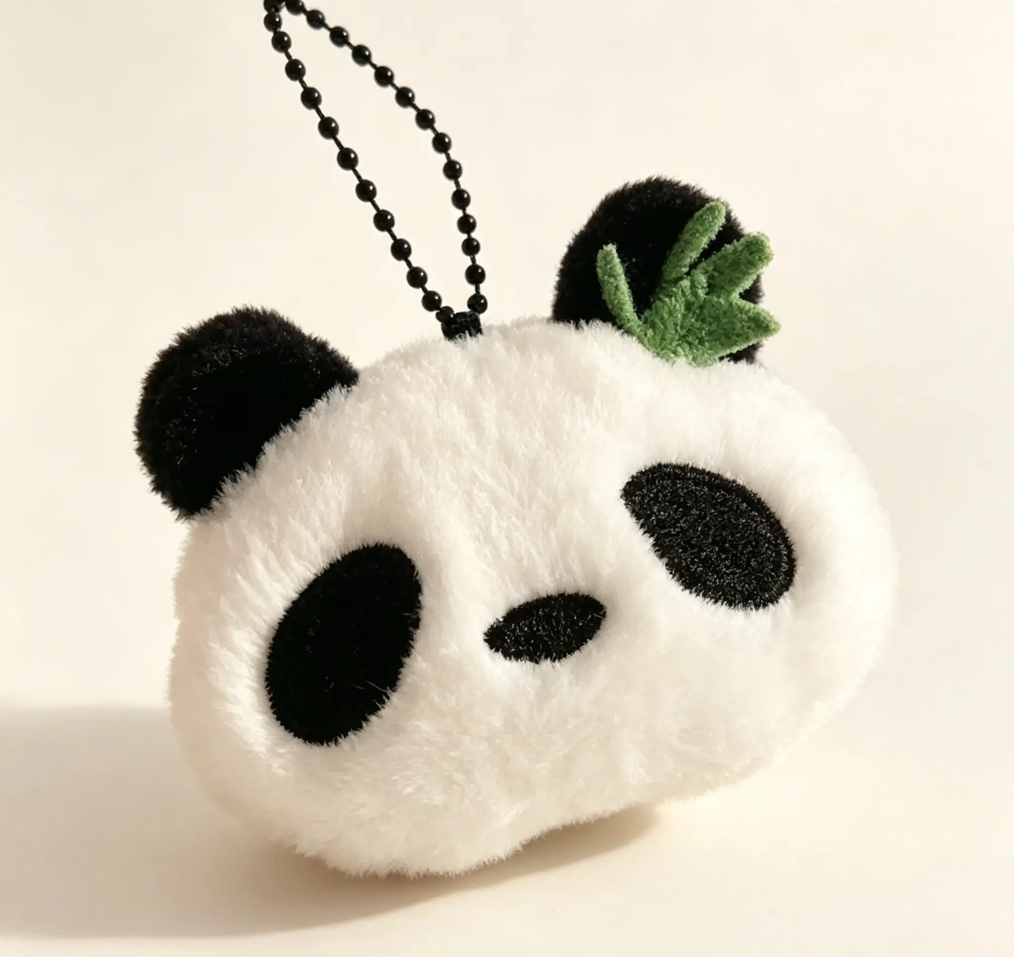 Cute Panda Bag Charm | Soft‑textured Panda Accessory With Bamboo Detail