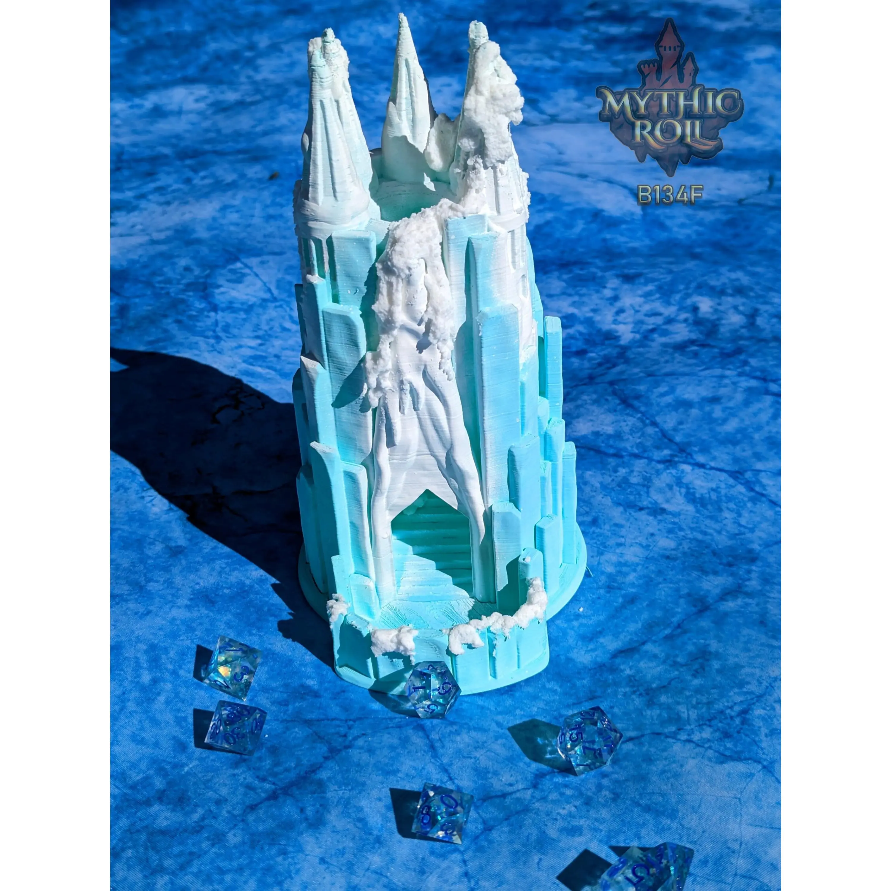 Frost Giant 3D Printed Dice Tower - Mythic Roll Collection by Unchained Games - Unleash the Frozen Might of the Frost Giants!