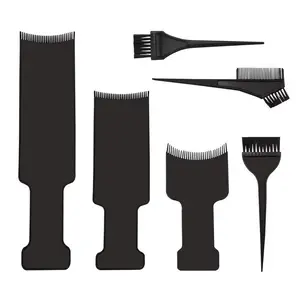6 Pcs  Highlighting Kit - Hair Color Board with Teeth, Foils, and Brush for Dyeing and Coloring