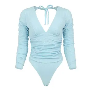 [just added - last chance] Malibu Surf Suit - Textured Floral / Sky Blue