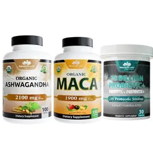 Balanced Wellness：Maca&Ashwagandha&Probiotics 70 Billion CFU