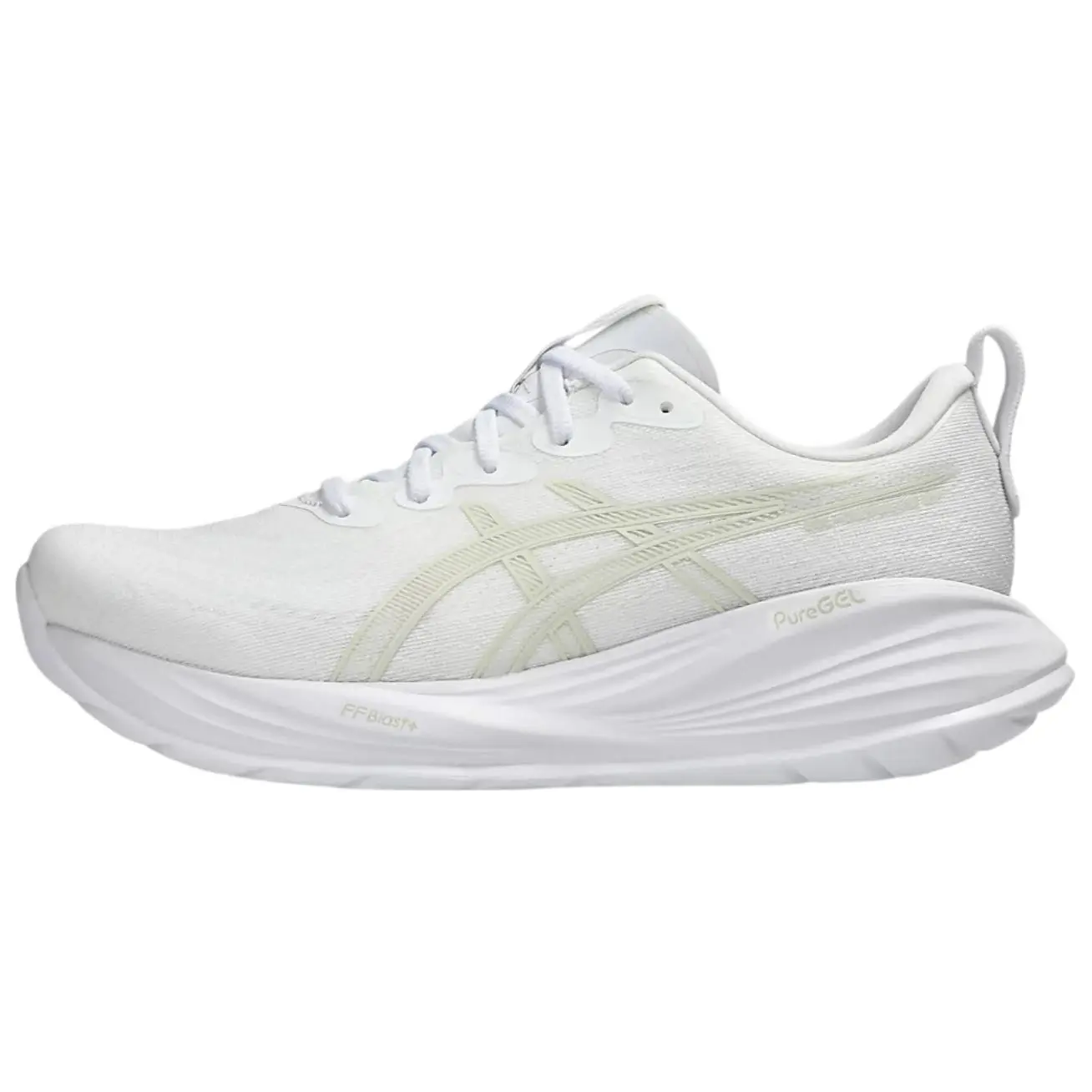 ASICS GEL Cumulus 27 White Lake Grey Cushioned Durable Low Top Running Shoes Men's 1011B960-100