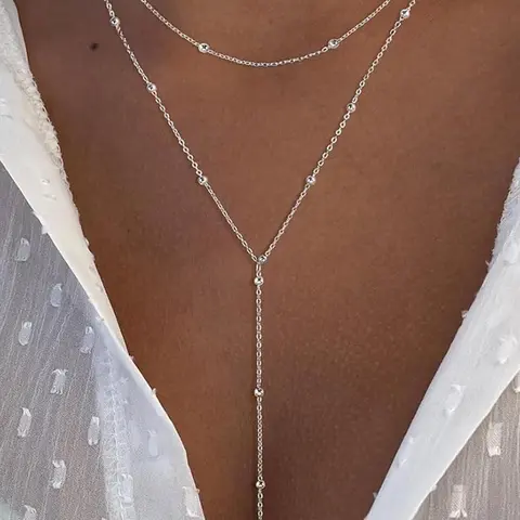 Layered Necklace for Women, Fashion Jewelry for Party, Daily Clothing Decor, Trendy All-match & Exquisite Jewelry for Birthday Gift, Exquisite Chain Jewelry, Jewelry Gifts