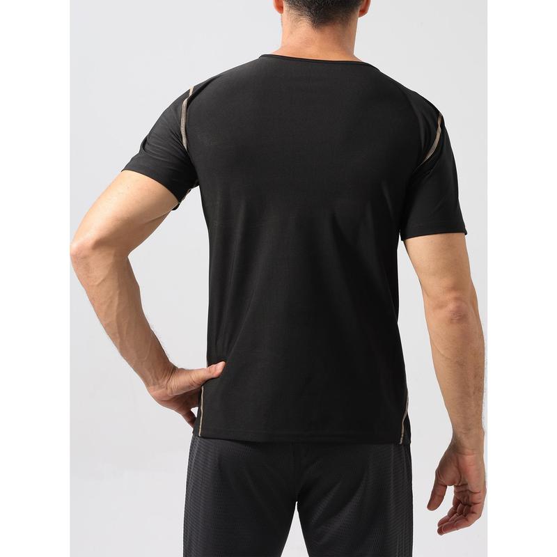 OLLAS Men'S Sauna Suit Shirt - Sweat Absorbent Compression Vest with Waistline, Quick-Dry Workout Top for Gym, Training & Casual Wear - All-Season Body Shaper Jacket in Black & Golden, Sleek Modern Design, Durable Sportswear, Sweat-Resistant Fabric,