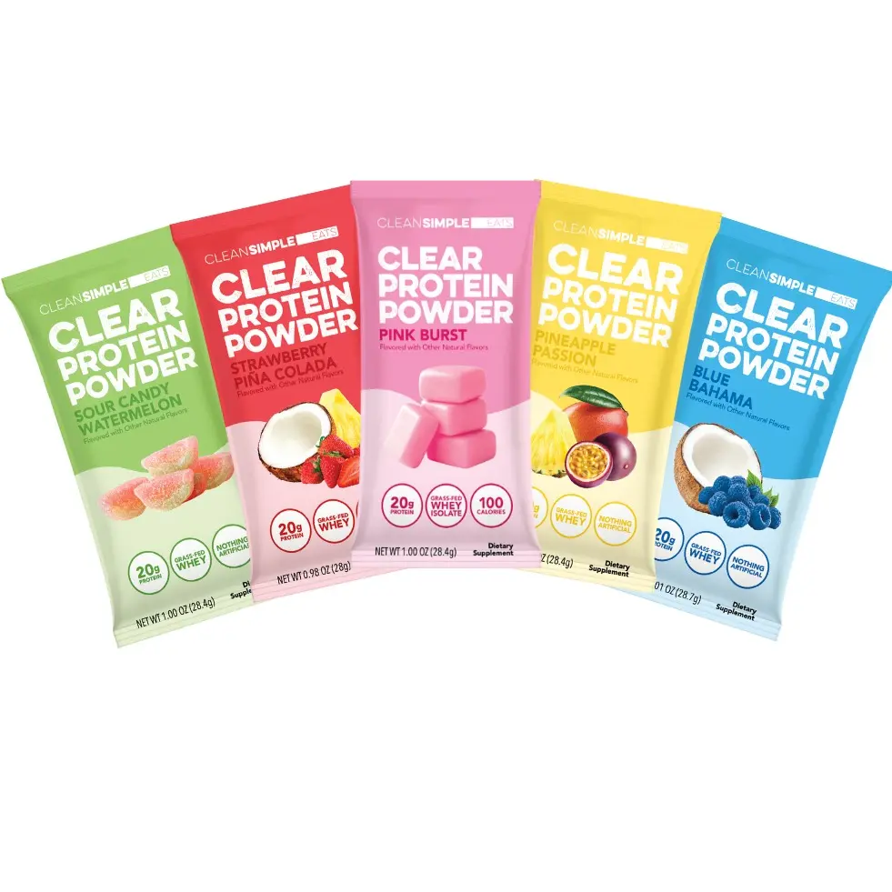 Clear Protein Powder 5-Flavor Pack | TikTok Exclusive Clear Protein Powder 5-Flavor Pack | TikTok Exclusive