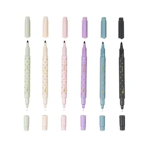 Dual-Tip Markers 6-pack - Asterisk Pastel