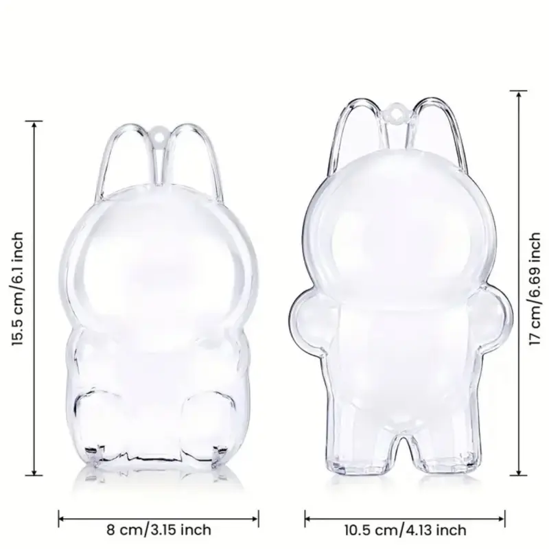 Protective Case for LABUBU The Monsters Have a Seat – Crystal-Clear Hard Display Box with Keychain & Dustproof Cover, Secure Backpack Hooks for Shelf/Outdoor Showcase (Doll Not Included)