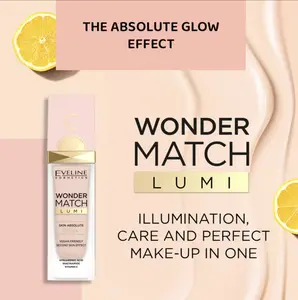 Eveline Cosmetics Wonder Match LUMI Foundation - Skin Absolute Dewy Glow Formula with SPF 20