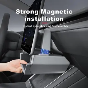 Tesla Magnetic Under-Screen Organizer Box Pro – Center Console Storage Tray for Model 3 Highland 2024-2026 & Model Y Juniper 2025-2026 Accessories [Does NOT Fit 2017-2023 Model 3 / 2021-2024 Model Y]