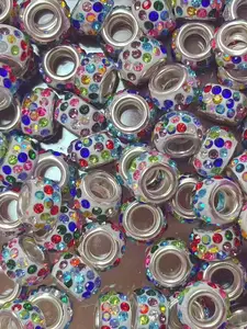 20pcs DIY Sparkle Colorful Shining Roller Beads, Handmade Bracelets Bag Hanging Car Accessories, Decorative Craft Supplies