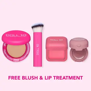 Ultimate Peptide Bounce Bundle | Peptide Bounce Balm Foundation, Buff & Bounce Brush, Bounce Blush, & Lip Treatment