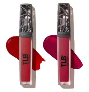 Nonstop Liquid Matte Lipstick Mini 2-Pack, Bawse Lady (Blue Red) + Rich Auntie (Deep Berry) - High Pigment - One Swipe - Long Lasting - Jojoba Oil & Vitamin E - Vegan - .24 fl oz each