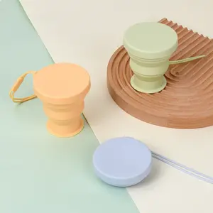 3 Counts Collapsible Silicone Water Cup – Portable, Leak-Proof, BPA-Free, Travel & Camping Cup with Lid for Outdoor, Hiking, and Sports