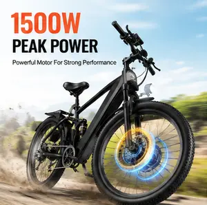 24-Inch Electric Bicycle | Peak Power 1500W | Top Speed 25 mph | 36V 15Ah  Battery  | LED Headlight | 26-Inch semi-suspension tire | UL 2849 Certified Electric Bicycle