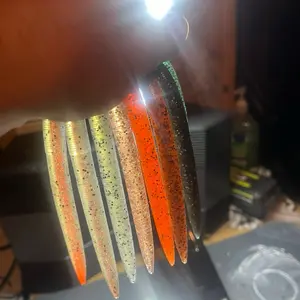 Core Shot 2-for-1 Multicolor Mystery Bundle WITH CRAW SAUCE – 5.25” Handmade Worms by Topp Dawg Baits