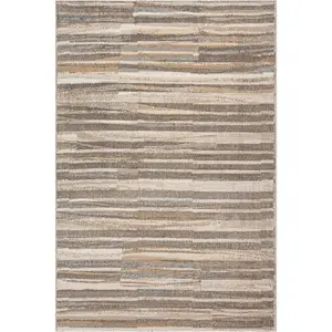 nuLOOM Clarimond Rustic Striped Washable Area Rug