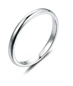 1.8mm Plain Shiny 925 Sterling Silver Skinny Stack-able Ring Wedding Band Ring Size 2.5-14 S1506