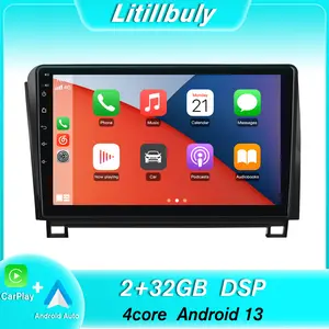 10.1" Android 13 Car Stereo for Toyota Tundra 2007-2013 & Toyota Sequoia 2008-2018 touch screen has Android Auto Wireless Carplay, Bluetooth WIFI supports GPS Navigation