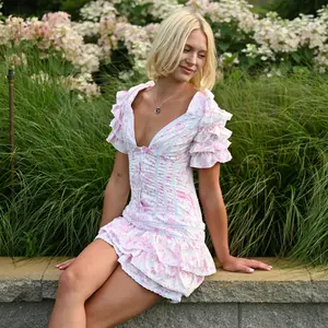 Dream Sky Dress Pink  - HoneyPlum Clothing - Floral
