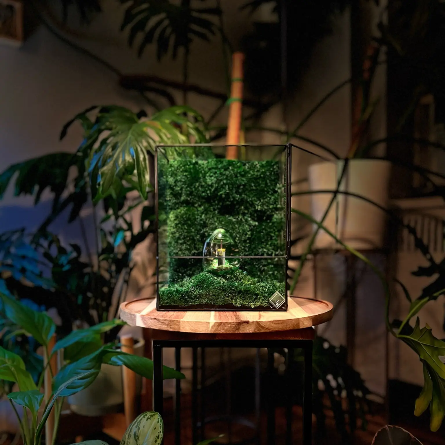 Buster Sword Terrarium - Preserved Moss Base in Hand-Crafted Resin Egg and Glass - Iconic Video Game Sword Replica - Home Decor, Statues & Figurines
