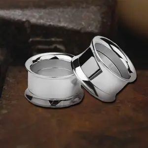 GTHIC Simple Stretching Tunnel Stainless Steel Round Ear Gauge Minimalist Jewelry for Men Women Daily Wear