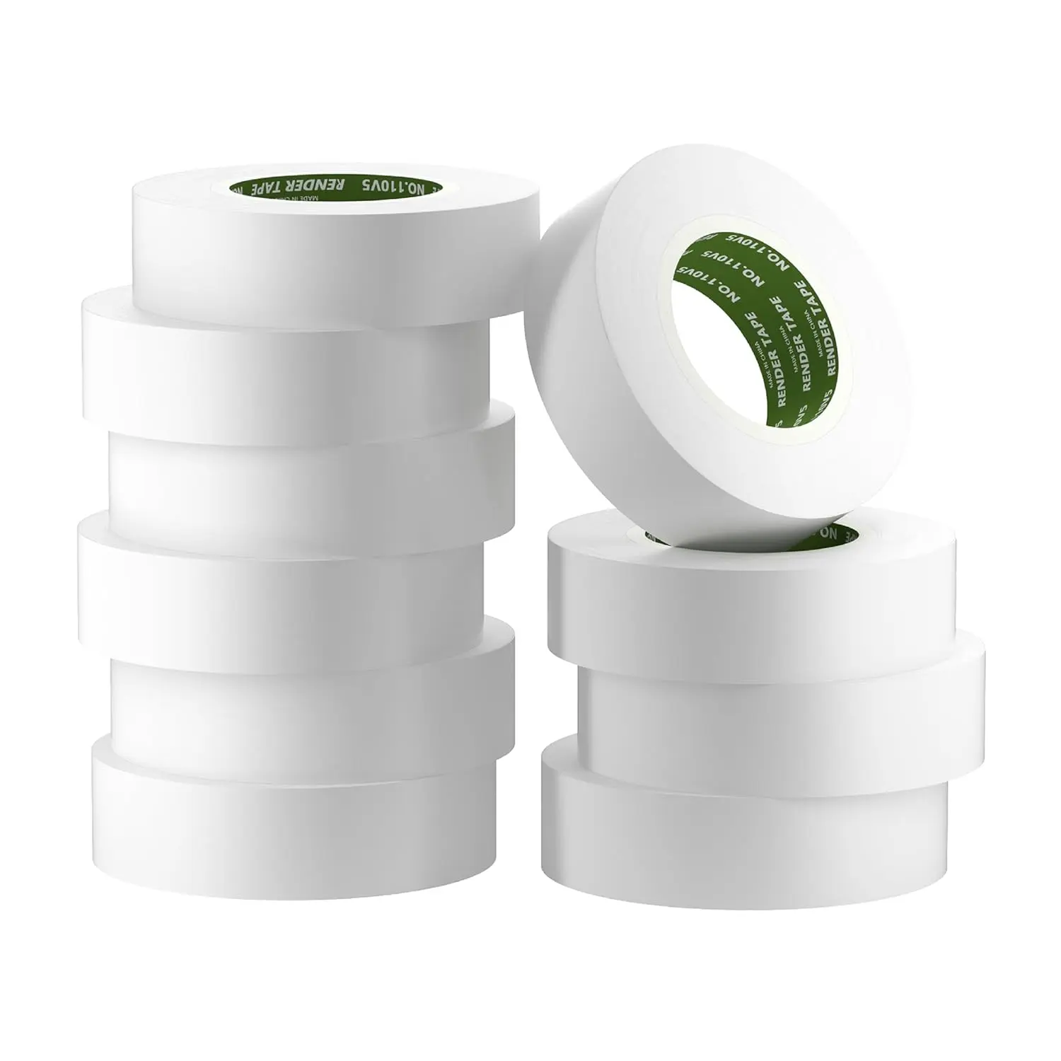 10-Pack White Vinyl Electrical Tape, 3/4 in x 66 ft - Industrial Grade, Waterproof & High Temp with No Compromise, UL/CSA Listed, 66Ft
