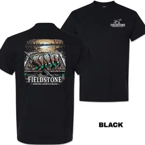 Men's Short-Sleeve Cotton T-Shirt - Soft Round Neck Graphic Tees, Casual Gym & Waterfowl Hunting Apparel with Vintage Mallard Graphic, Rustic Country Menswear, Fall Hunting Season Gift, Shortsleeve