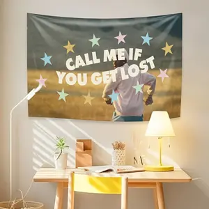 Chic 'Call Me If You Get Lost' Tapestry - Perfect for Bedroom & Home Office Decor, Ideal Gift for Teens, Durable Polyester Wall Hanging Decoration Art Design Dorm
