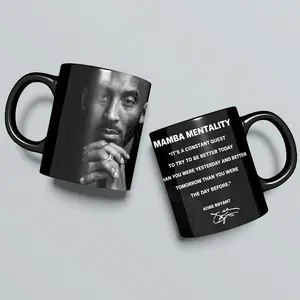 Kobe Bryant Motivational Mug, Mamba Mentality Coffee Cup, Basketball Fan Gift