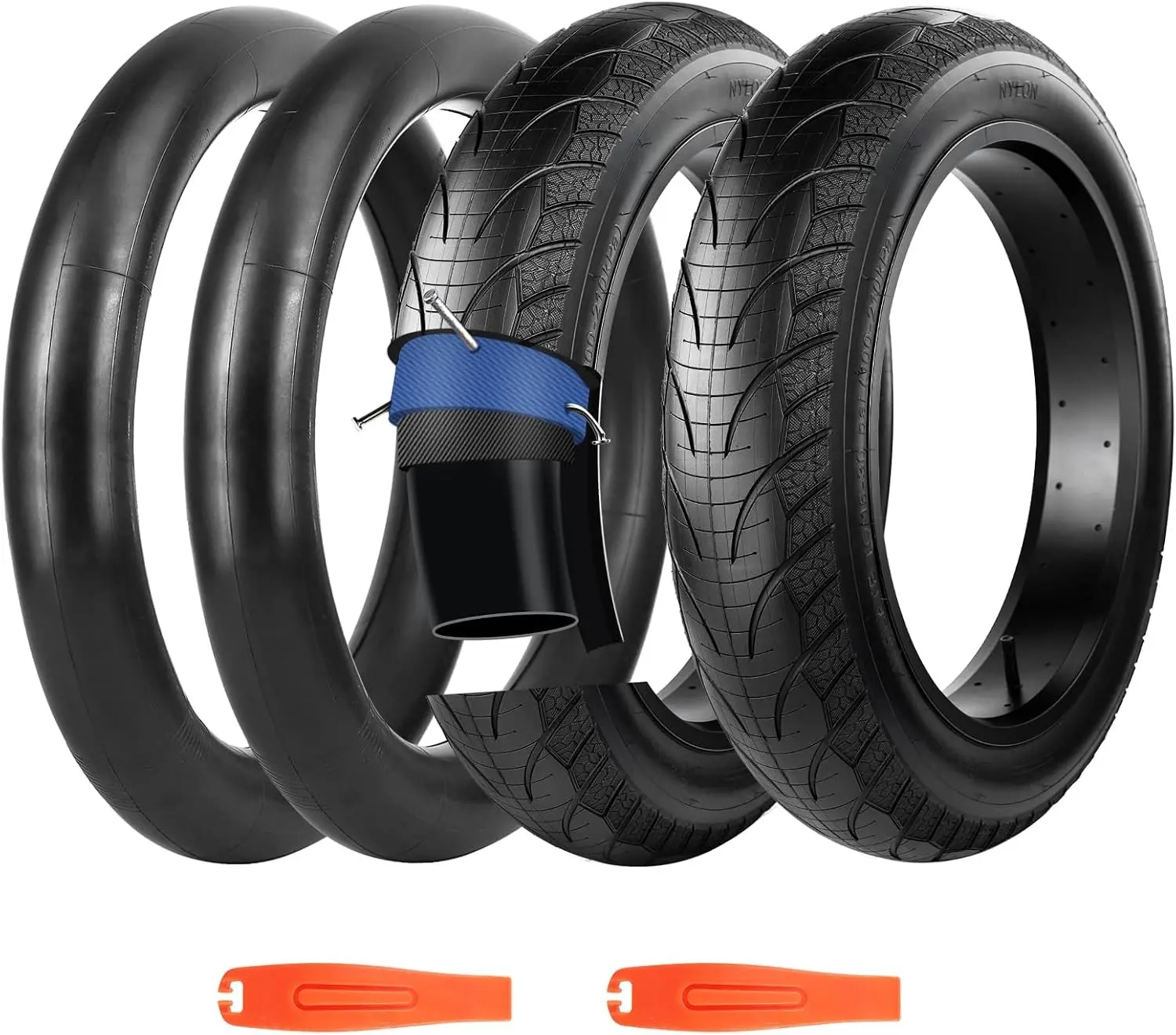 1/2 Pack Fat Tire for Ebike Mountain Snow Bike Heavy Duty High-Performance Wear-Resistant Tire 16"/20"/26" x 4.0"，Black/Brown/White