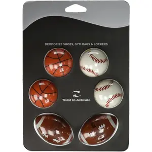 Sneaker Balls Odor-Fighting Shoe Fresheners, Eliminates Unpleasant Smells, Perfect For Sneakers, Gym Bags, Gear Bags, Drawers, Lockers, And More!, Sports, 6 Pack