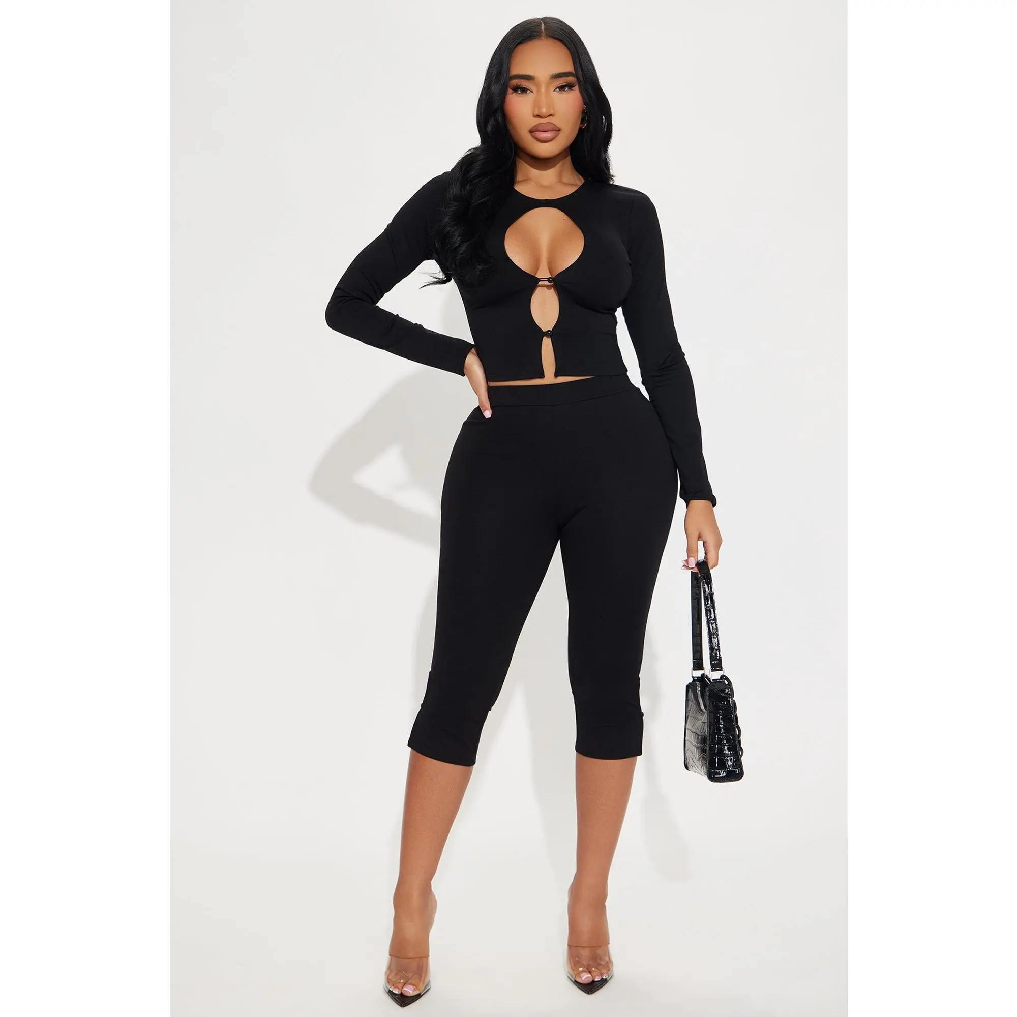 Mia Date Night Capri Pant Set - Black Mia Date Night Capri Pant Set - Black