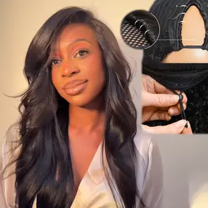 Nadula EasiContour V Part Yaki & Kinky Straight Minimal Leave Out Glueless Human Hair Wig For Workwear Lover Long Hair TikTokShopStockUp