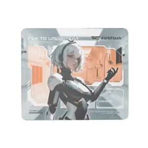 DarkFlash DMP350 Glass Mouse Pad 13.8x11.8 Inch Micro Etched Tempered Glass with IP Design for Precise Tracking & Durable Scratch Resistance