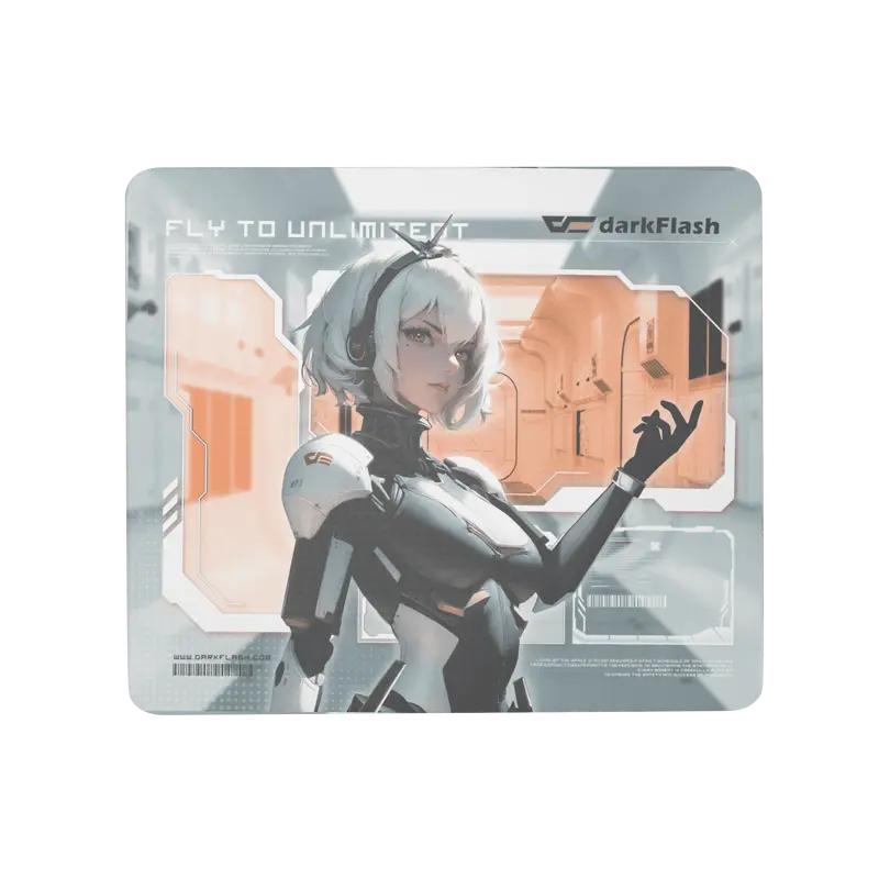 DarkFlash DMP350 Glass Mouse Pad 13.8x11.8 Inch Micro Etched Tempered Glass with IP Design for Precise Tracking & Durable Scratch Resistance