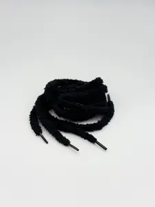 Black Fuzzy Sneaker Laces