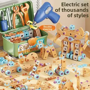 Screw Toy Children's Repair Toolbox Boys Educational Hands-on Assembly Electric Drill Screwdriver 3 Baby 6