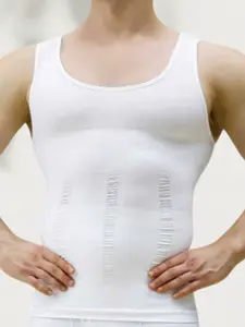 1 Count Men's Tummy Control Gym & Workout High Elasticity Vest, Compression Breathable Body Shaper Tank Top, Non See Through Shaperwear Tops For Fitness & Posture Support, Suitable For Training Or Sports, Yoga Sports Vest