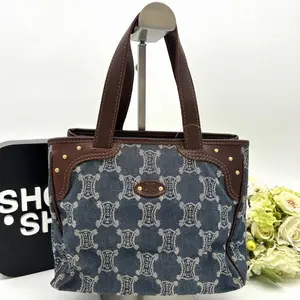Pre-owned Celine As Shown Tote Bags Vintage Macadam Denim Tote Bag ce8946dn