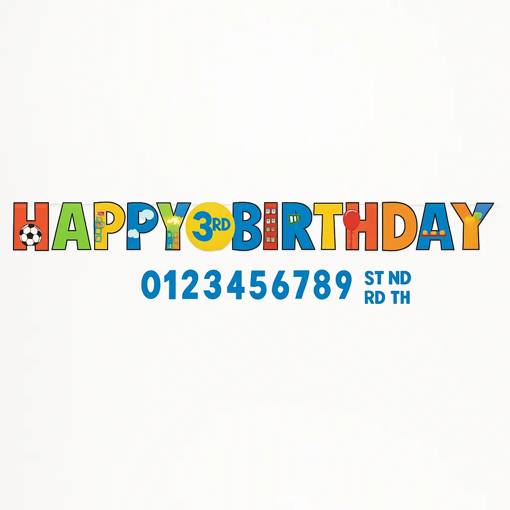 Party Town Jumbo Gaming Birthday Banner Kit