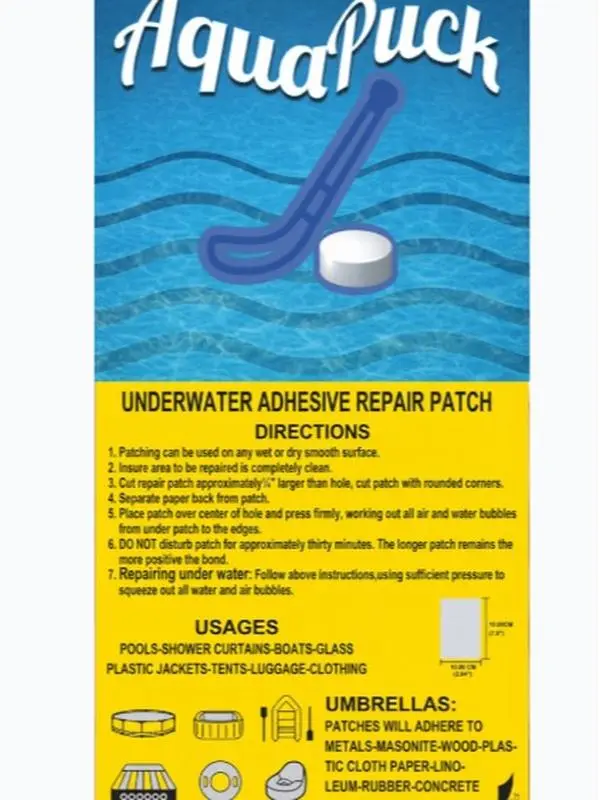 Underwater adhesive repair patch 7.5″ x 3″