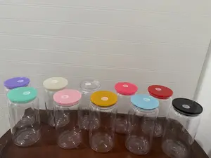 16oz UVDTF Designed Plastic Soda Can Glasses_Colored Lid & Straw