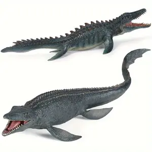 Large Mosasaurus Toy Realistic Deep Sea Monster Mosasaurus Dinosaur Plastic Hand-Painted Ocean Animal Model Figurine Birthday Gifts Party Favors Kids Toys Halloween Christmas Gift