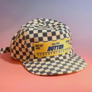 Butter Stick 5-Panel Checkered Floppy Hat