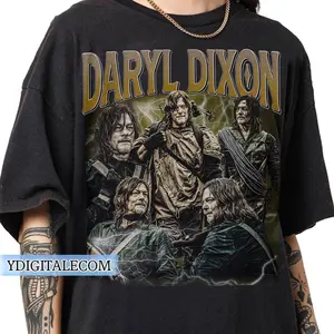 Vintage 90s Graphic Style Daryl Dixon T-shirt Gift For Fan