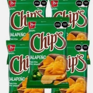 Barcel Chips Jalapeño - 5pk, Mexican Spicy Snack - Crispy